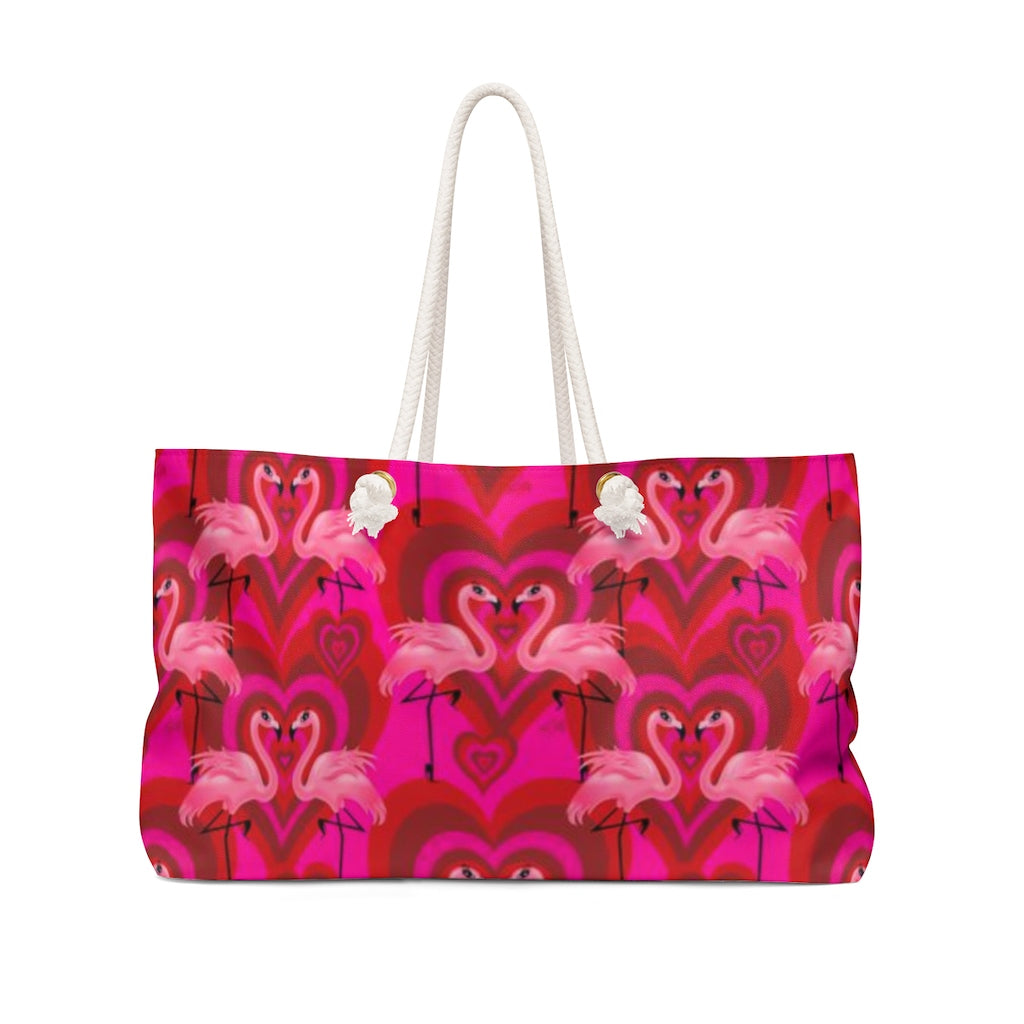 Flamingo Love Pattern • Weekender Bag