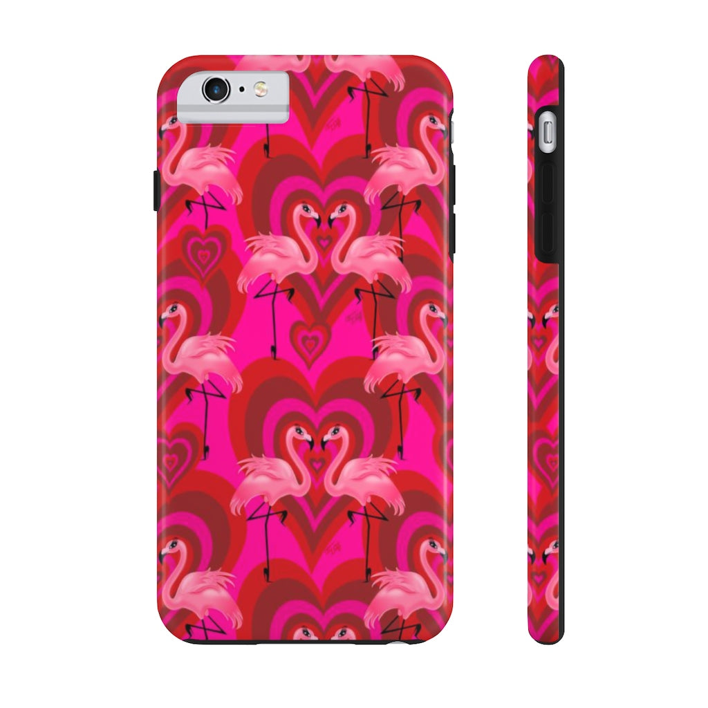 Flamingo Love Pattern • Phone Case