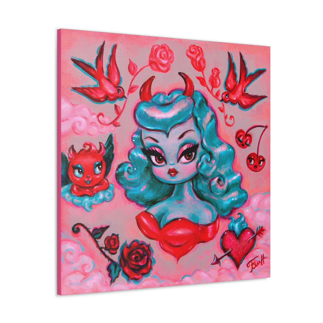 Blue Devil Dolly • Canvas Gallery Wrap