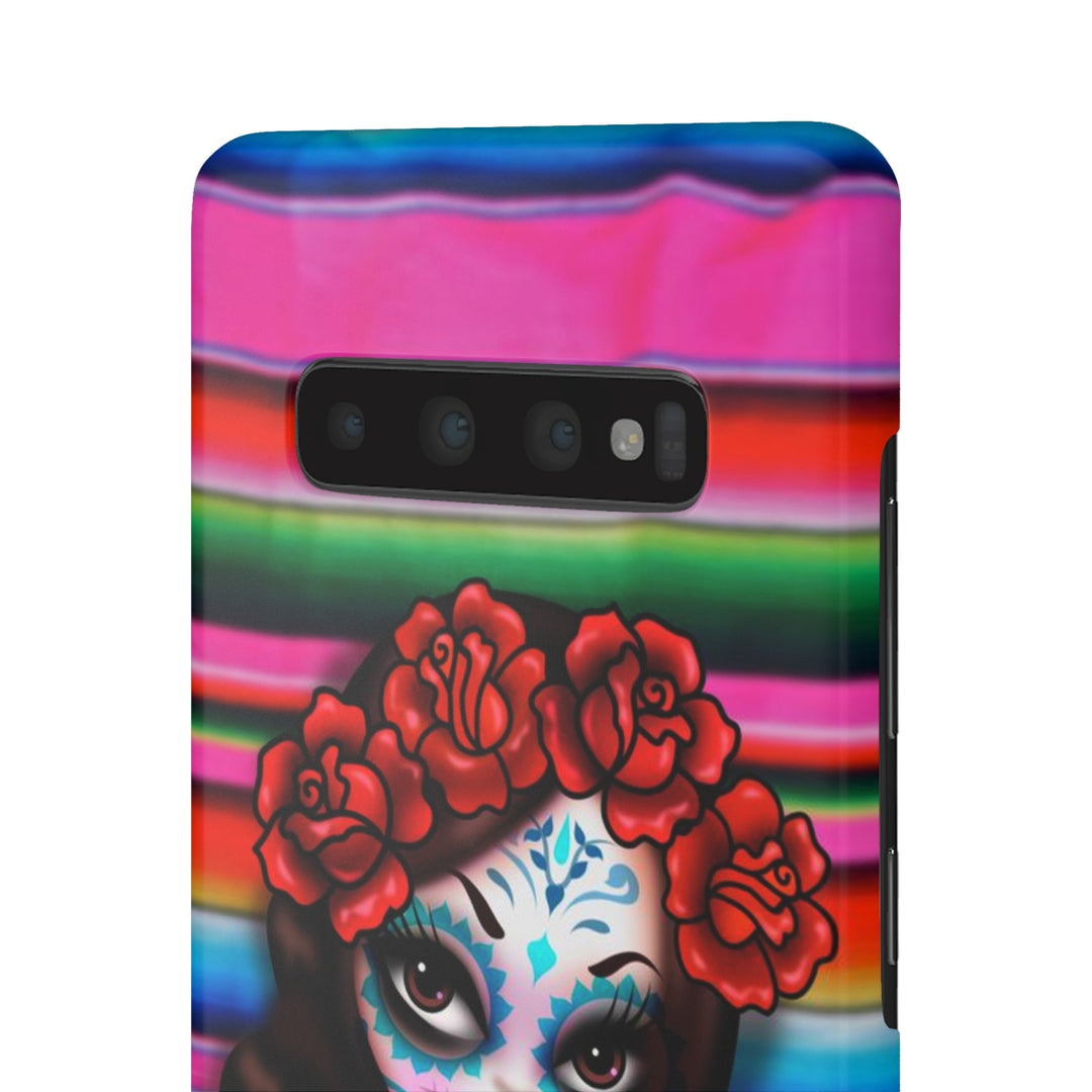 Day of the Dead Girl on Sarape • Samsung Galaxy Phone Case