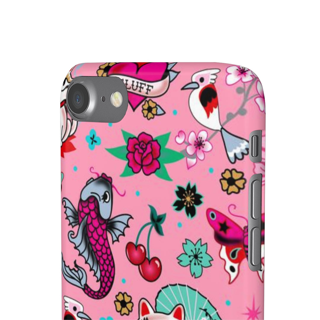 Lucky Kitty on Pink • Phone Case Samsung