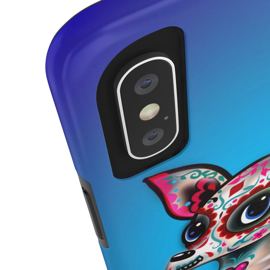 Sugar Skull Chihuahua Blue • Phone Case