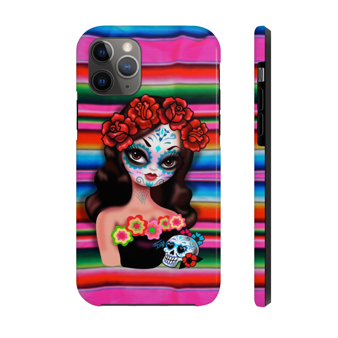 Day of the Dead Girl on Sarape • Phone Case