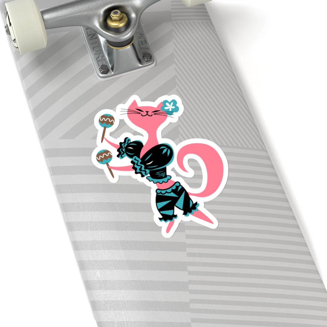 Mambo Kitty Pink • Kiss-Cut Sticker