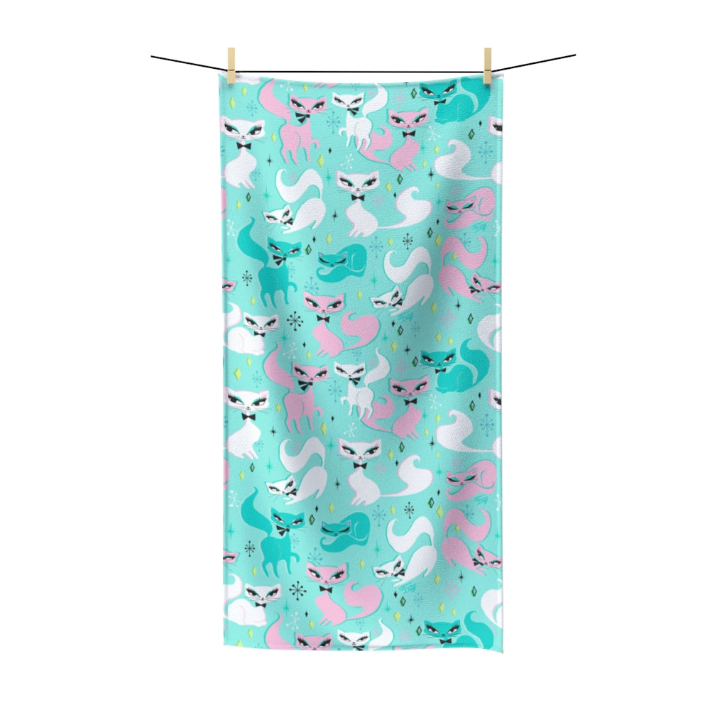 Swanky Kittens on Mint • Towel