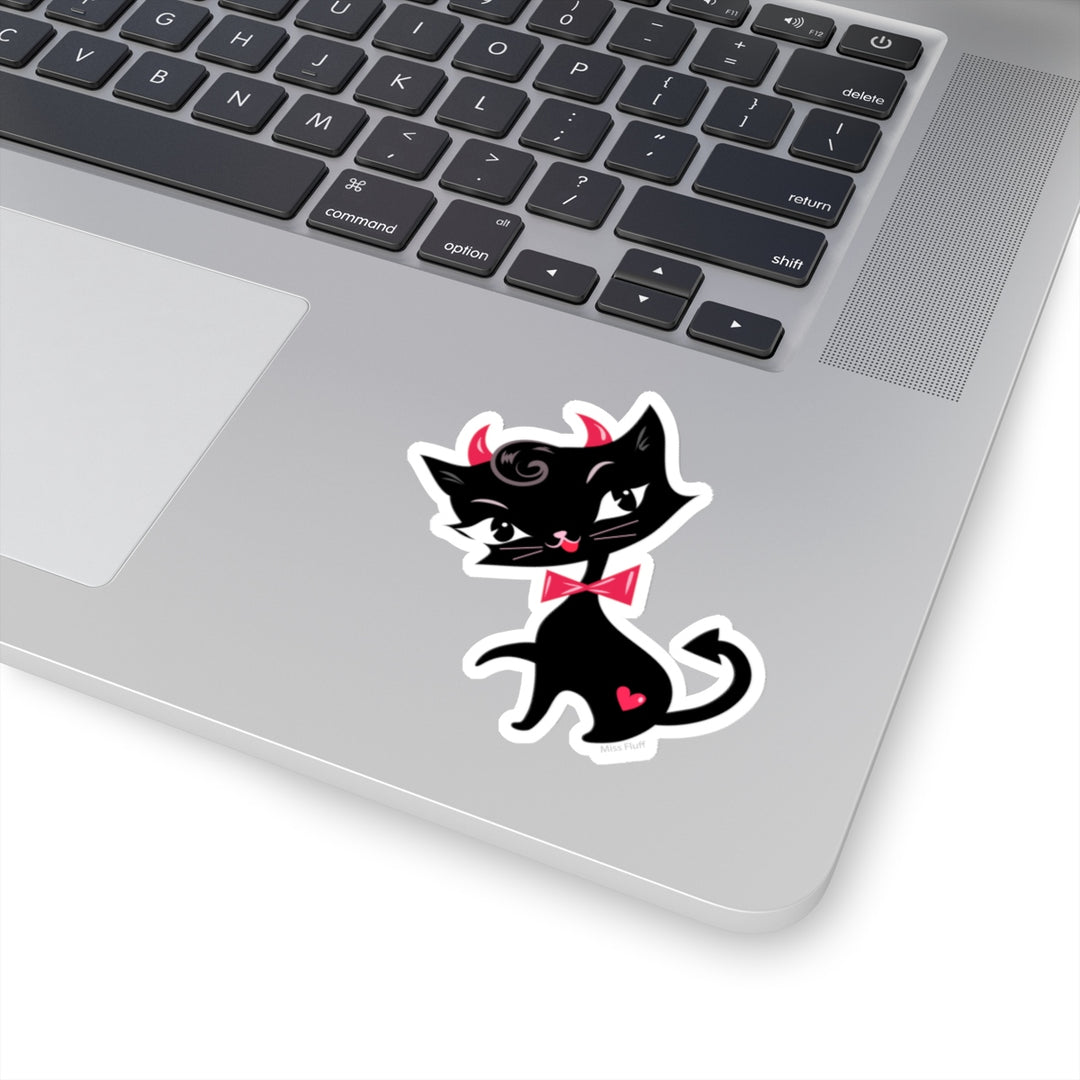 Black Cat Devil • Kiss-Cut Sticker