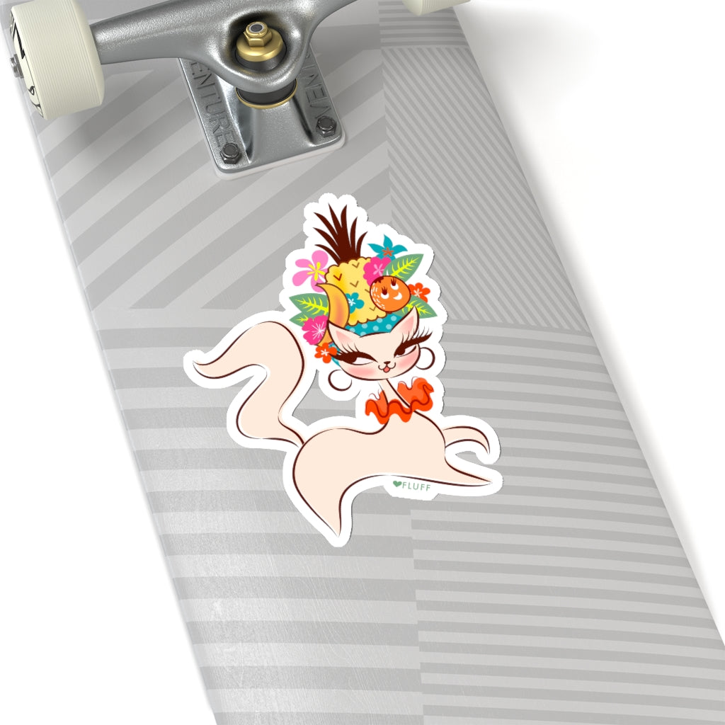 Kitten Miranda White Kitty • Kiss-Cut Sticker