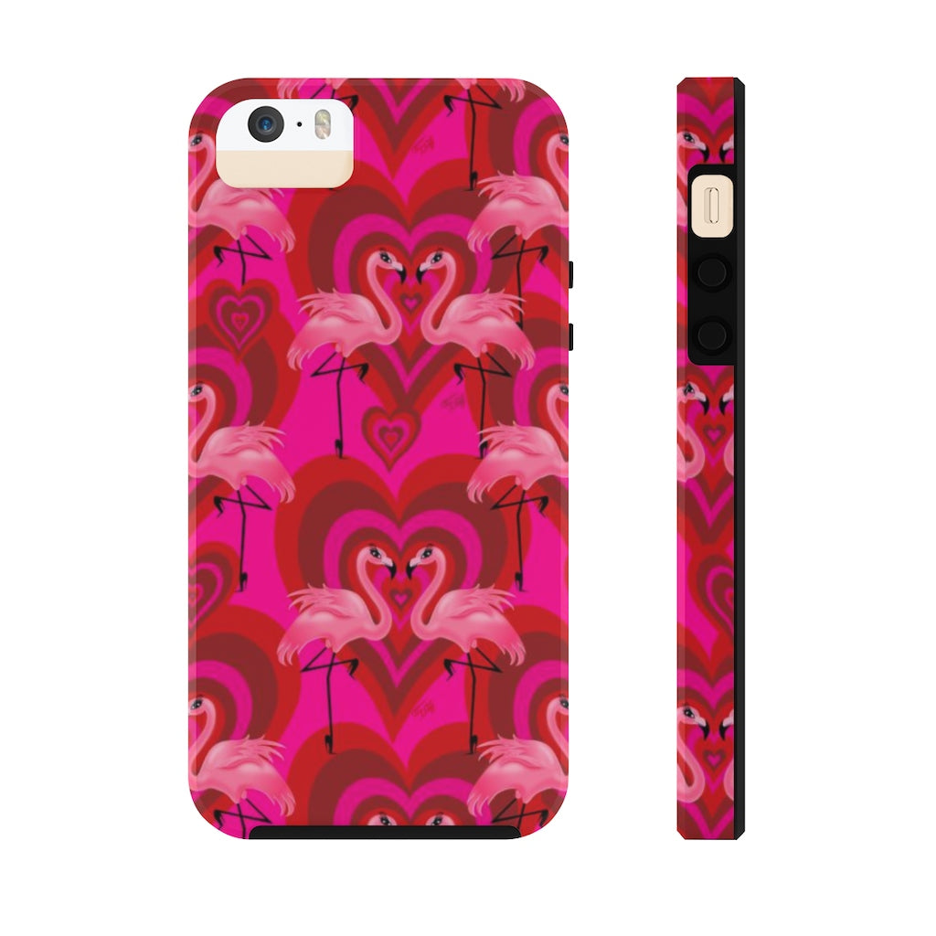 Flamingo Love Pattern • Phone Case