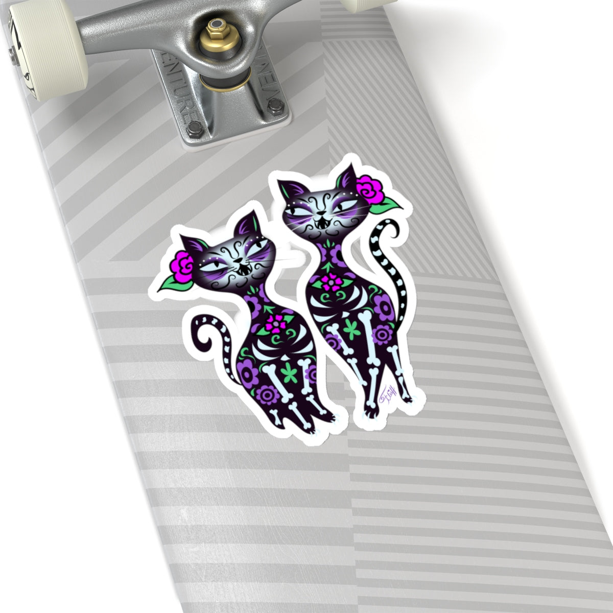 Sugar Skull Cats • Kiss-Cut Sticker