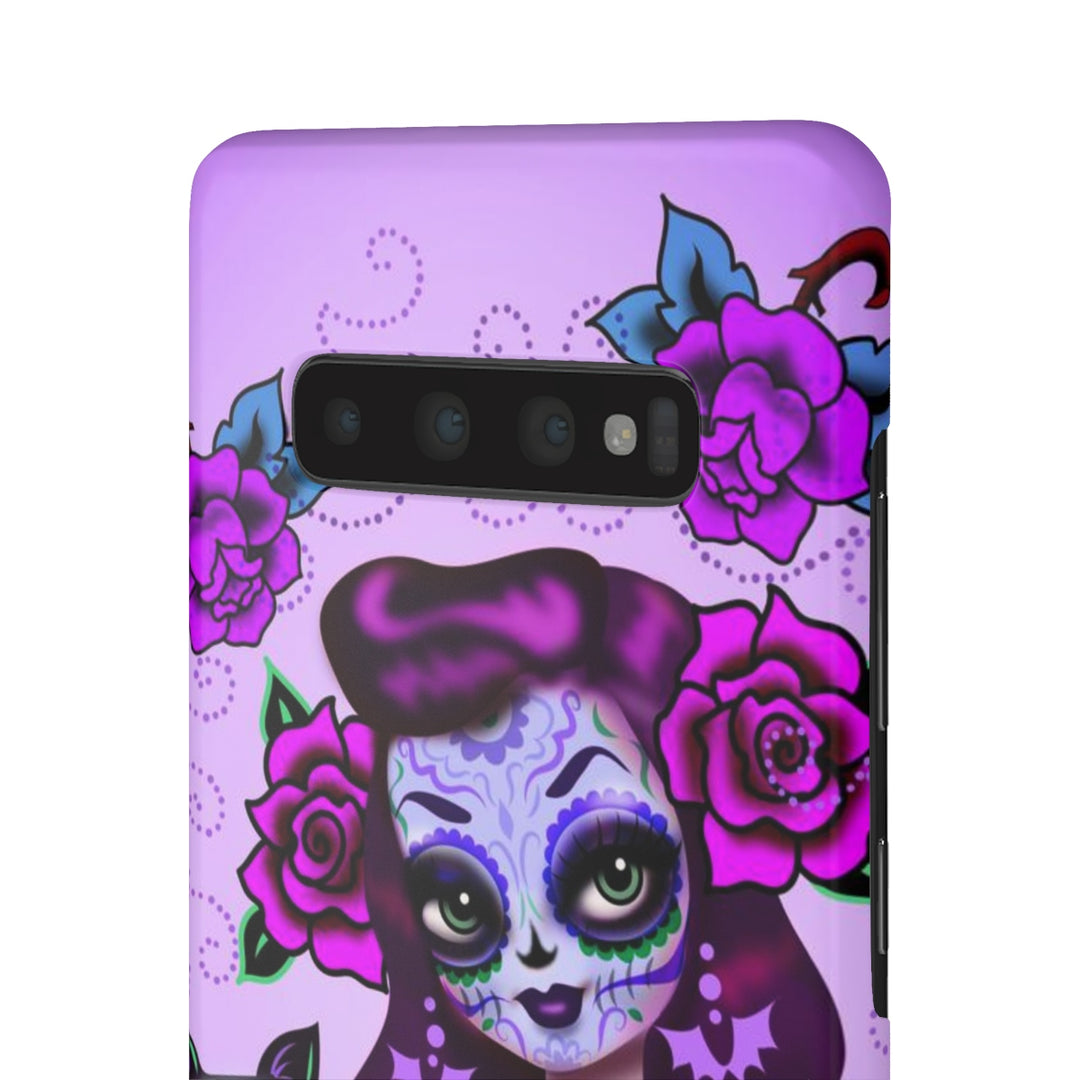 Purple Sugar Skull Girl • Samsung Galaxy Phone Case