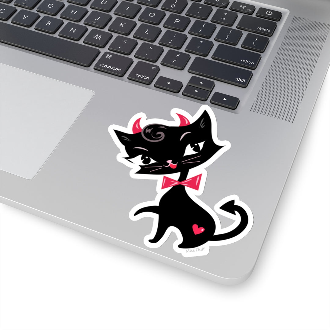 Black Cat Devil • Kiss-Cut Sticker