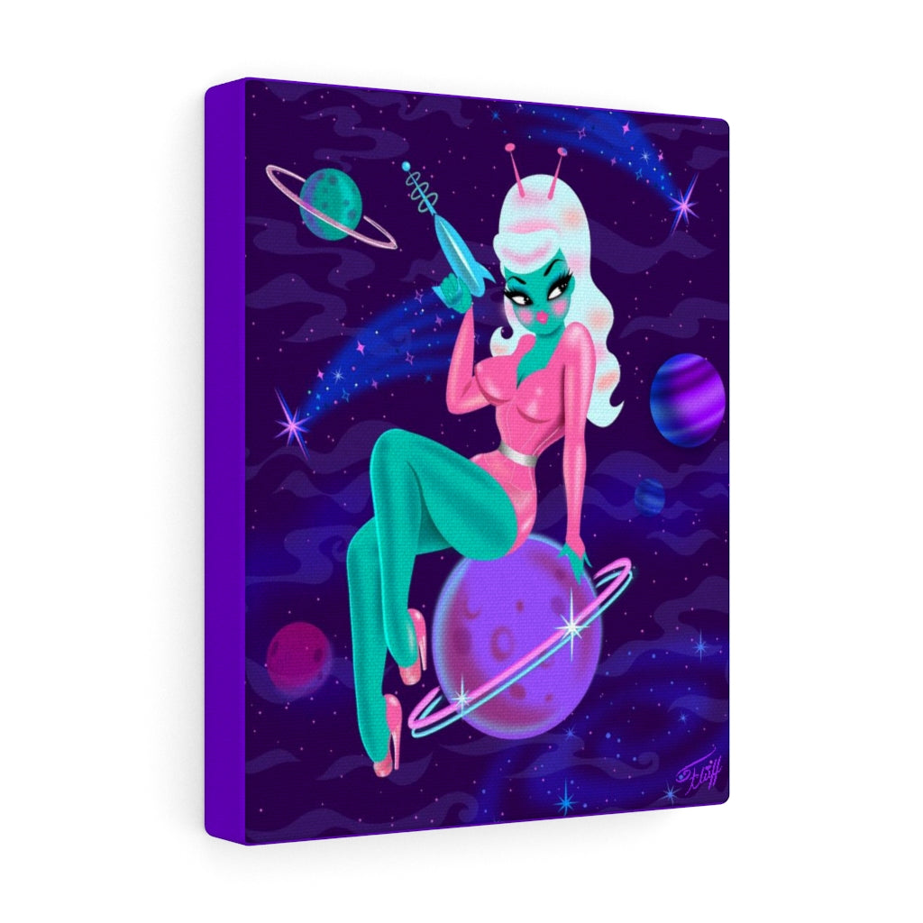 Alien Girl on Saturn • Canvas Gallery Wrap