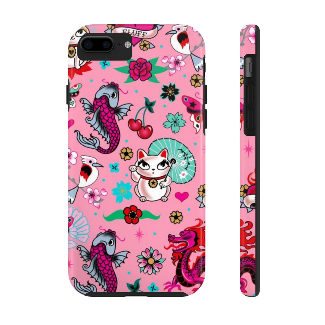 Lucky Kitty on Pink • Phone Case