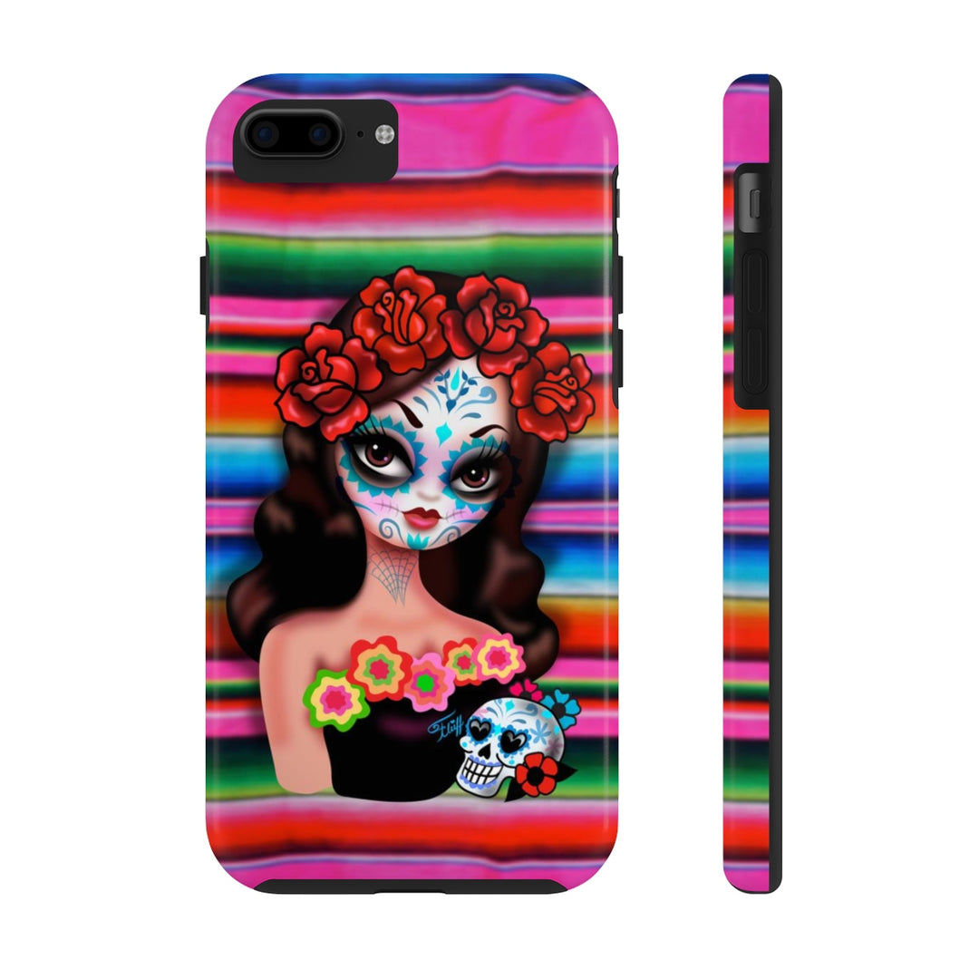 Day of the Dead Girl on Sarape • Phone Case