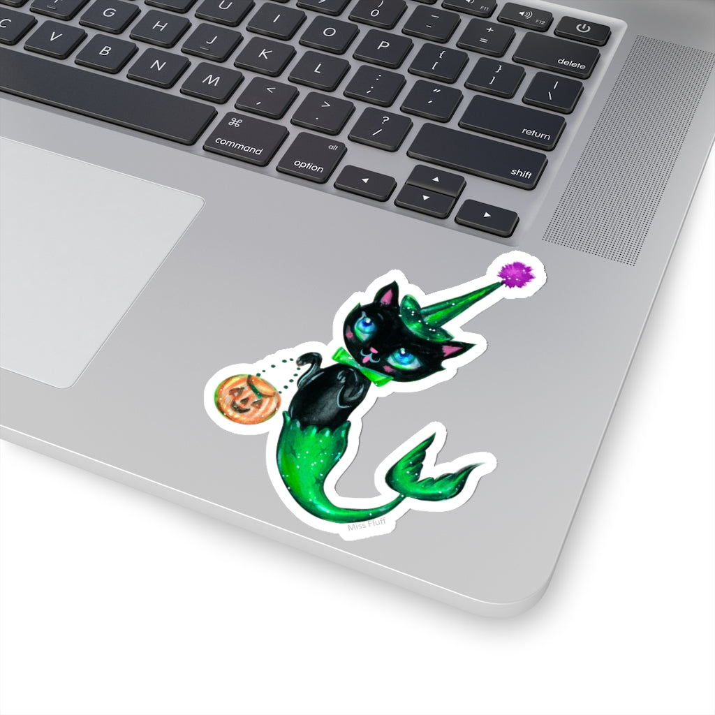 Mermaid Kitten Witch • Kiss-Cut Sticker