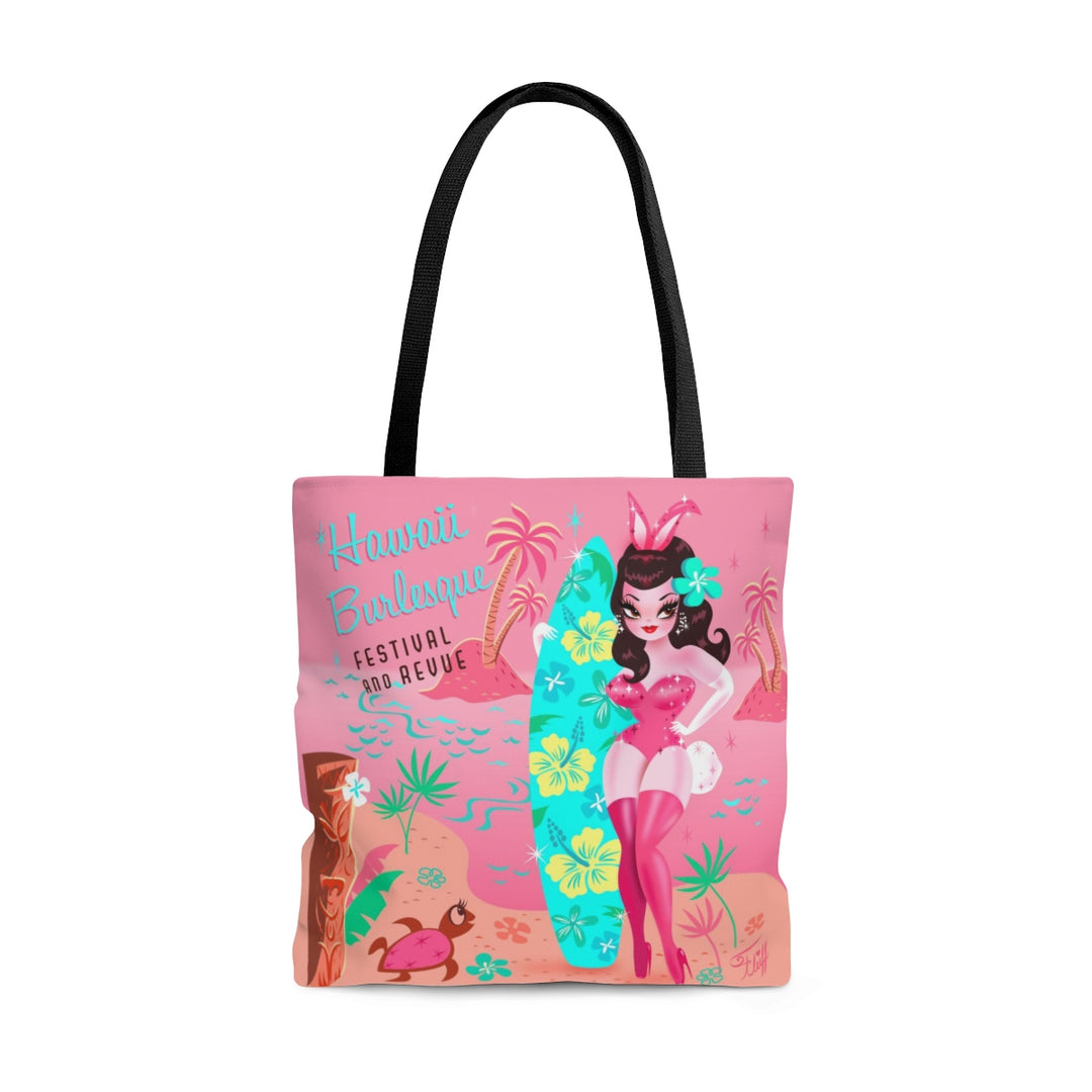 Hawaii Burlesque Festival Beach Bunny • Tote Bag with Title