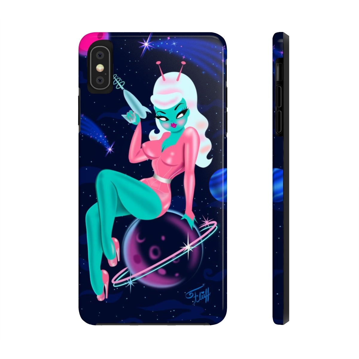 Alien Girl on Saturn • Phone Case