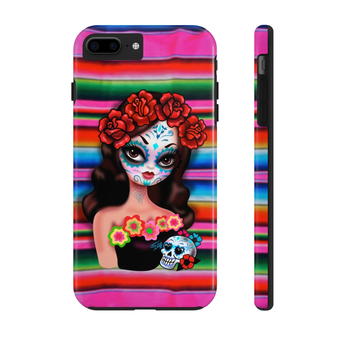 Day of the Dead Girl on Sarape • Phone Case