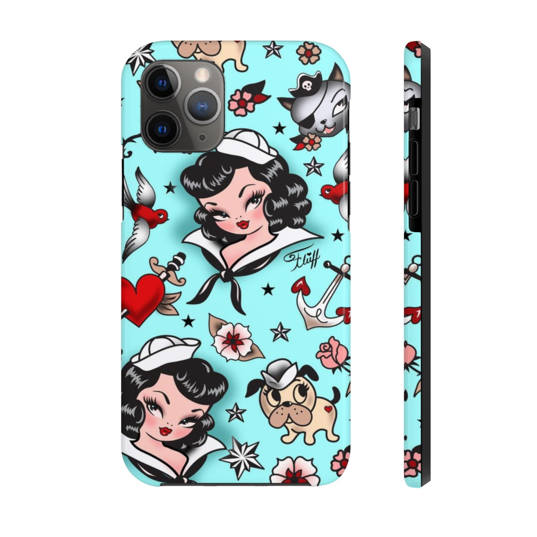 Suzy Sailor Girl on Light Blue • Phone Case