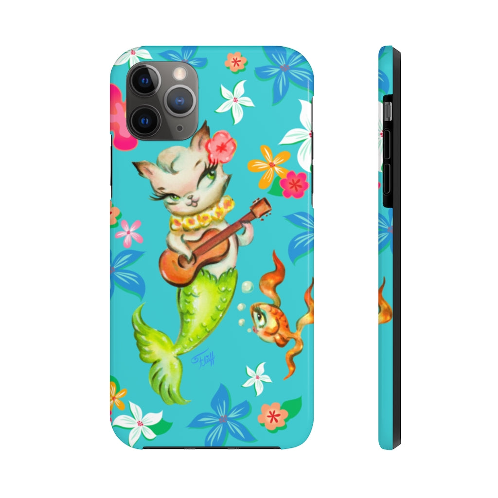 Merkitten with Ukelele • Phone Cases