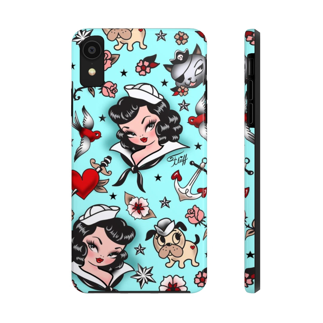 Suzy Sailor Girl on Light Blue • Phone Case