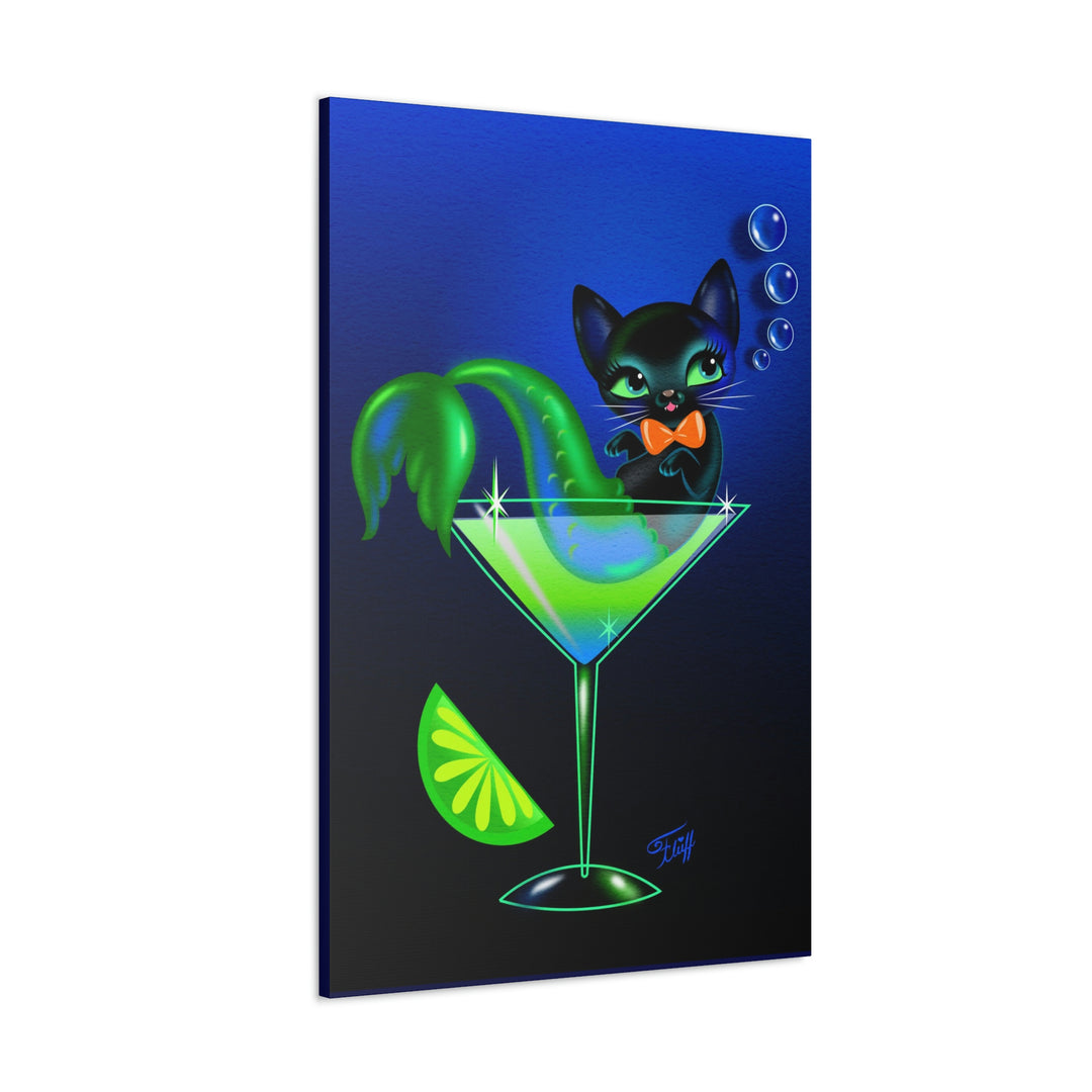 Merkitten Martini • Canvas Gallery Wrap