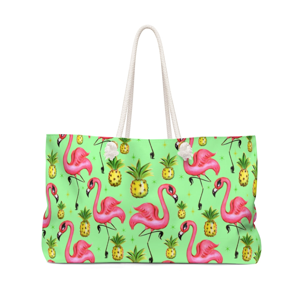 Flamingos and Pineapples • Weekender Bag
