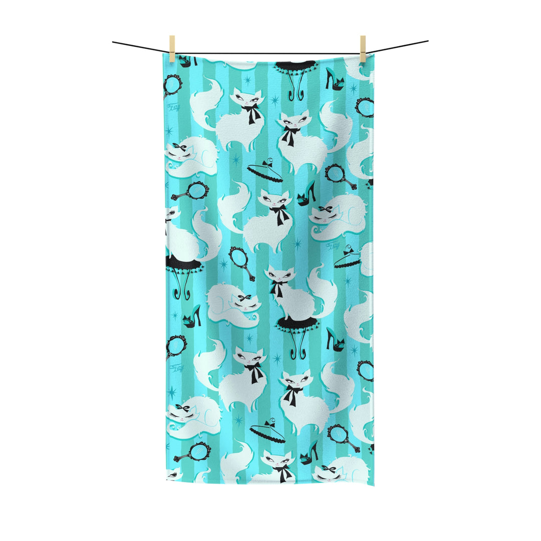 Boudoir Kitties Mint • Towel