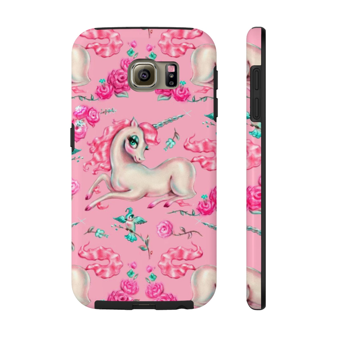 Unicorns and Roses on Pink • Phone Case