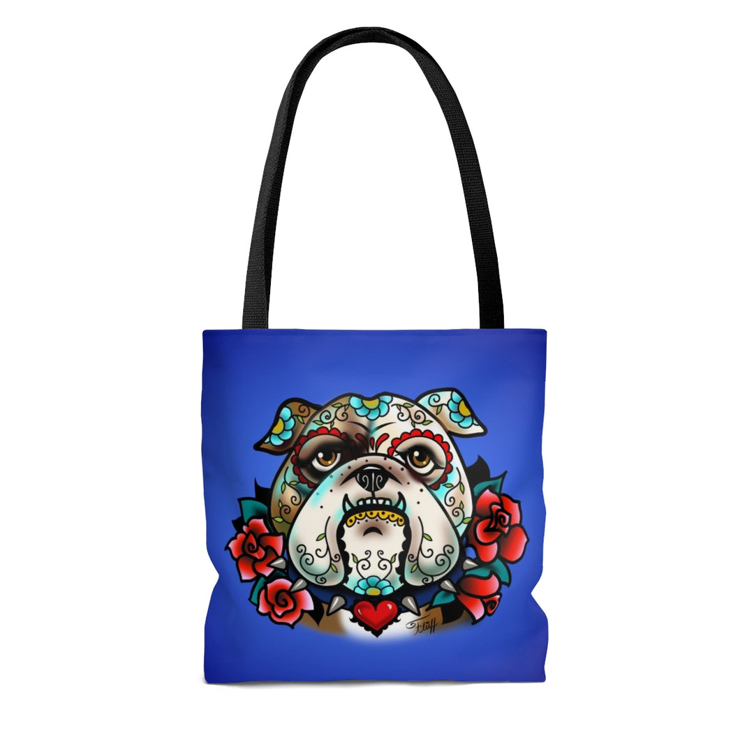 Sugar Skull Bulldog • Tote Bag