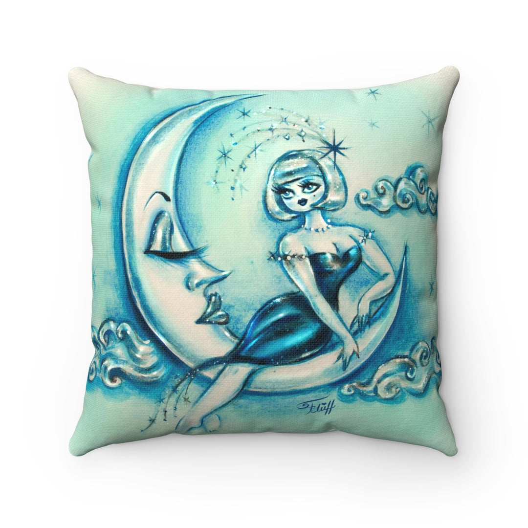 Girl on the Moon • Square Pillow