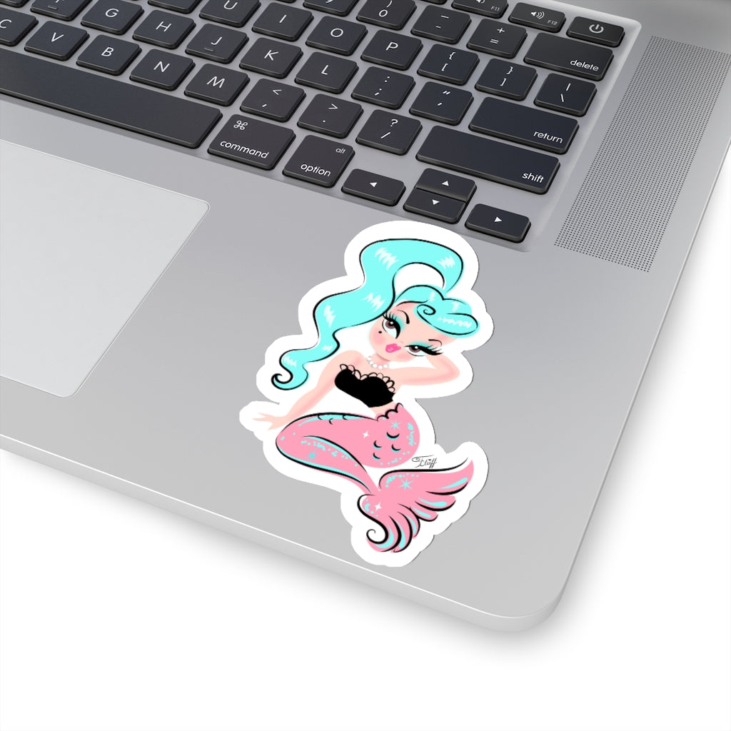 Baby Doll Mermaid with Blue Hair • Kiss-Cut Sticker