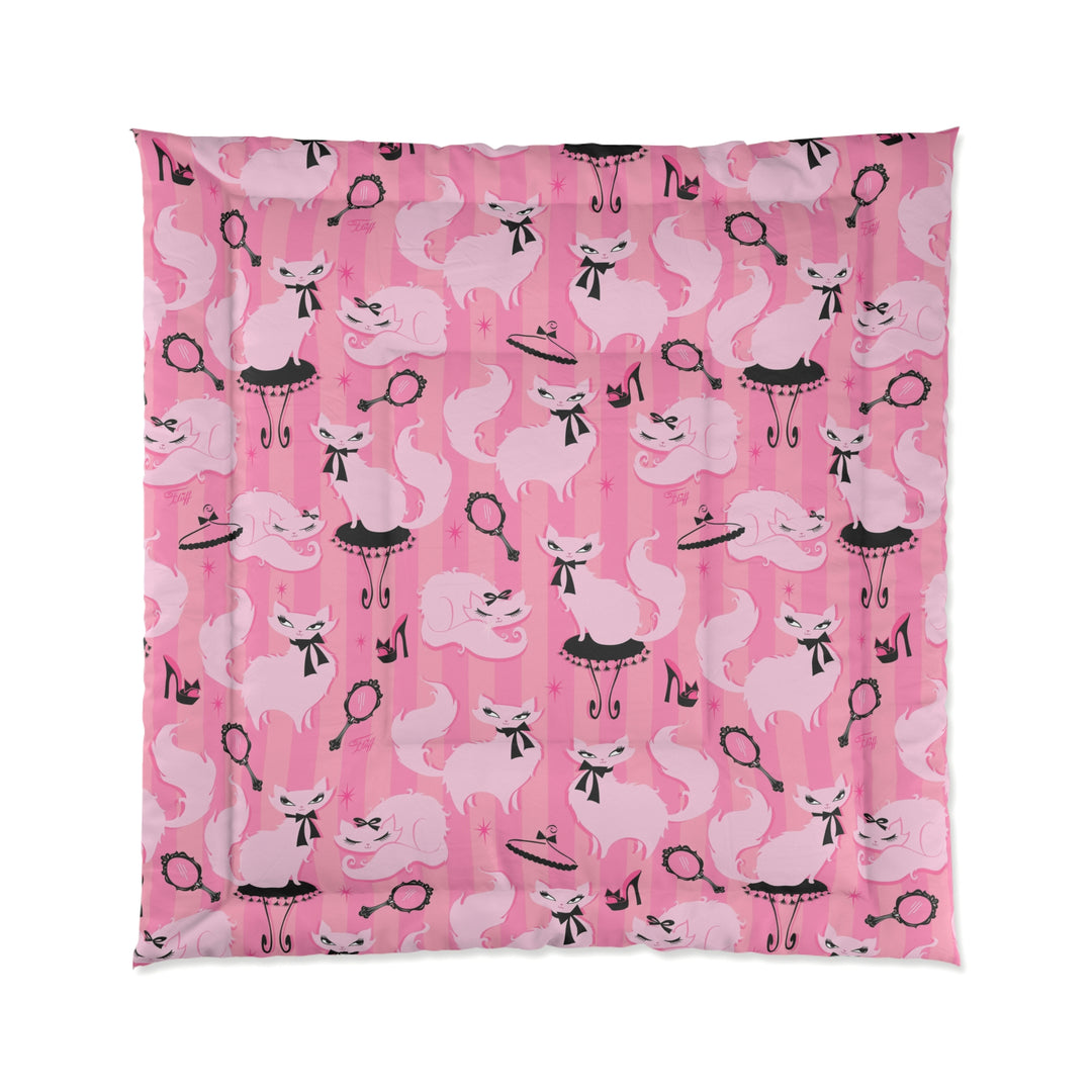 Boudoir Kitties Pink • Comforter