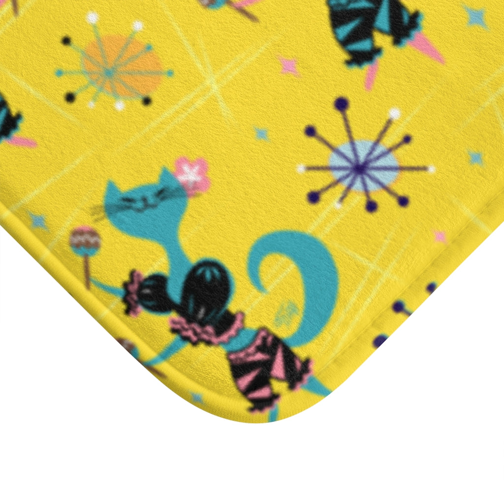 Mambo Kitties Yellow • Bath Mat