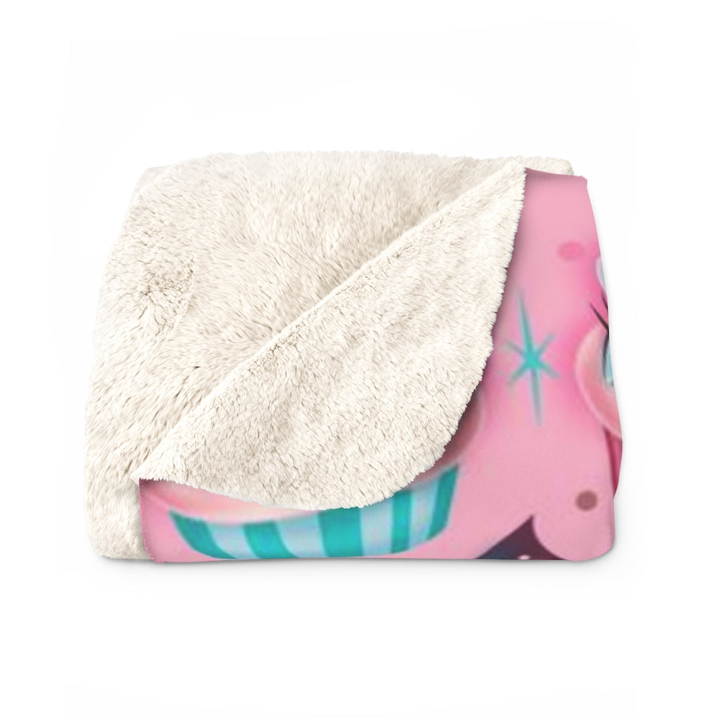 Cute Cute Cupcakes on Pink • Sherpa Fleece Blanket