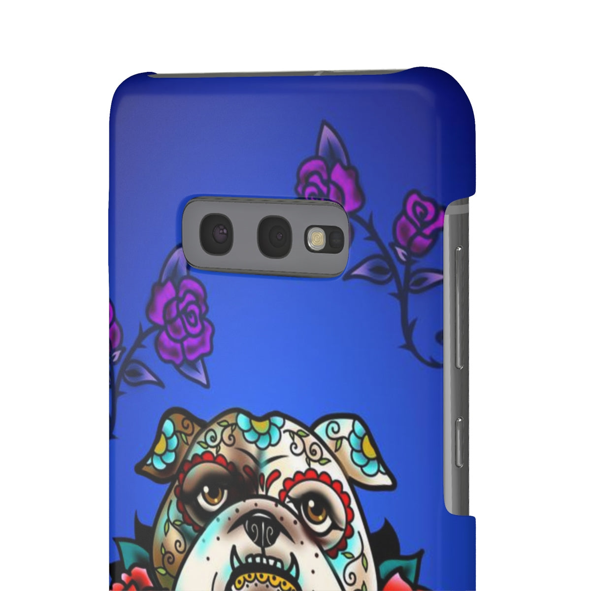 Sugar Skull Bulldog With Roses • Samsung Galaxy Phone Case