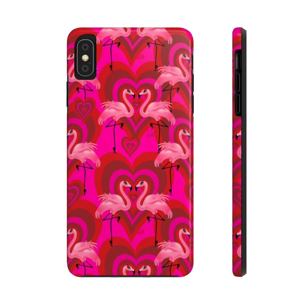 Flamingo Love Pattern • Phone Case