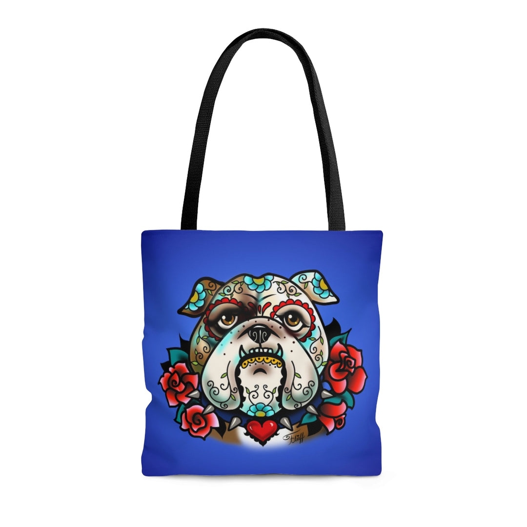 Sugar Skull Bulldog • Tote Bag