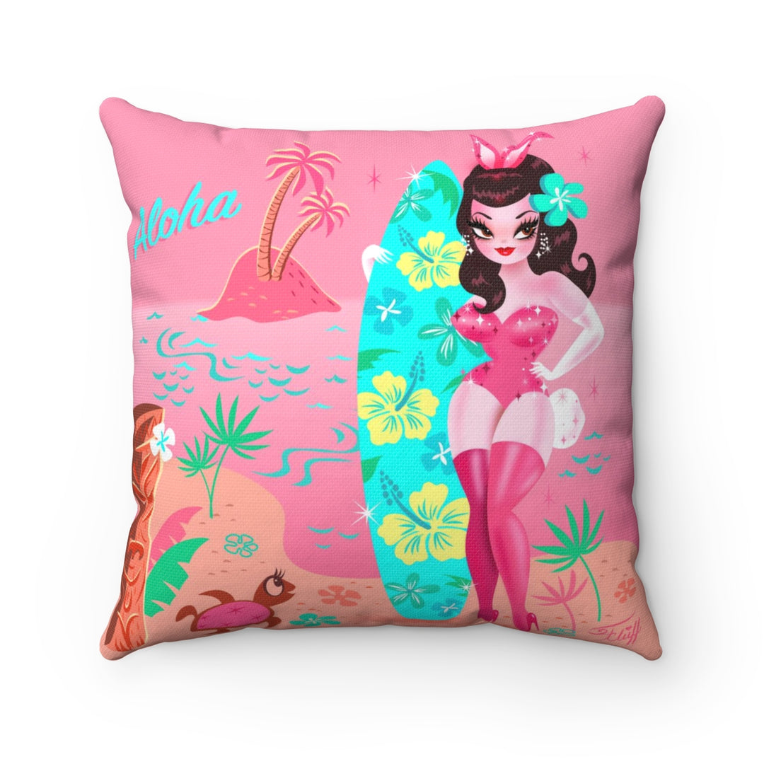 Hawaii Burlesque Festival Beach Bunny • Square Pillow