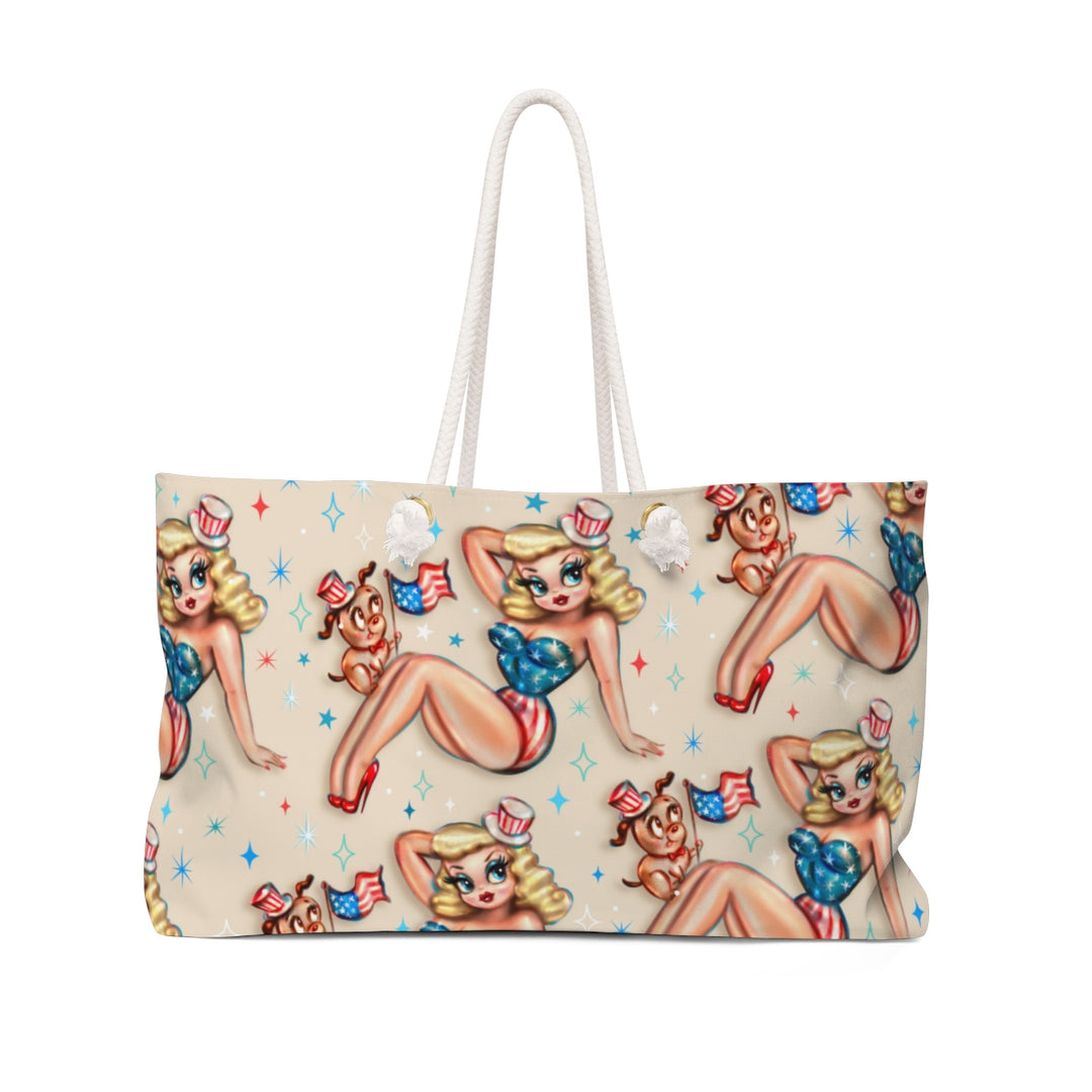 Patriotic Pinup Girl • Weekender Bag