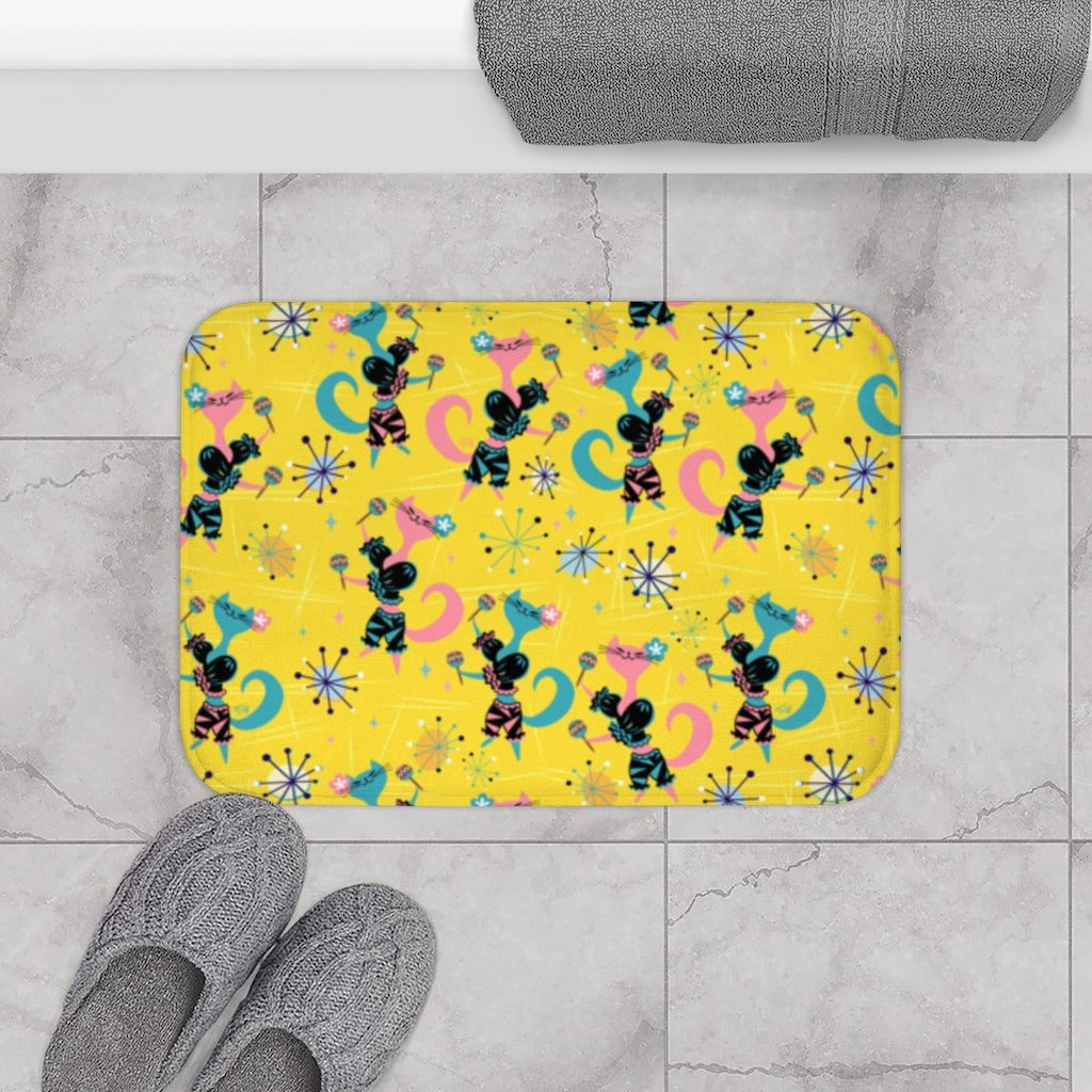 Mambo Kitties Yellow • Bath Mat