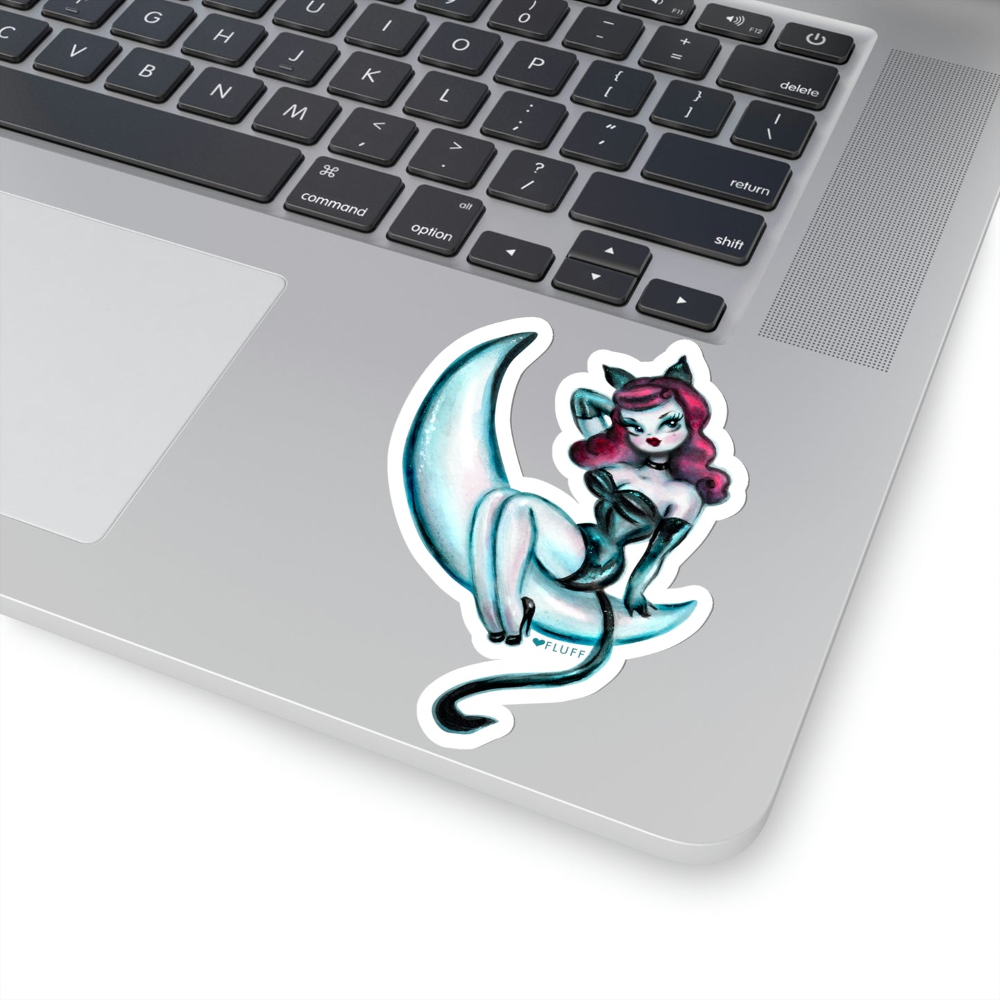 Kitten on the Moon • Kiss-Cut Sticker