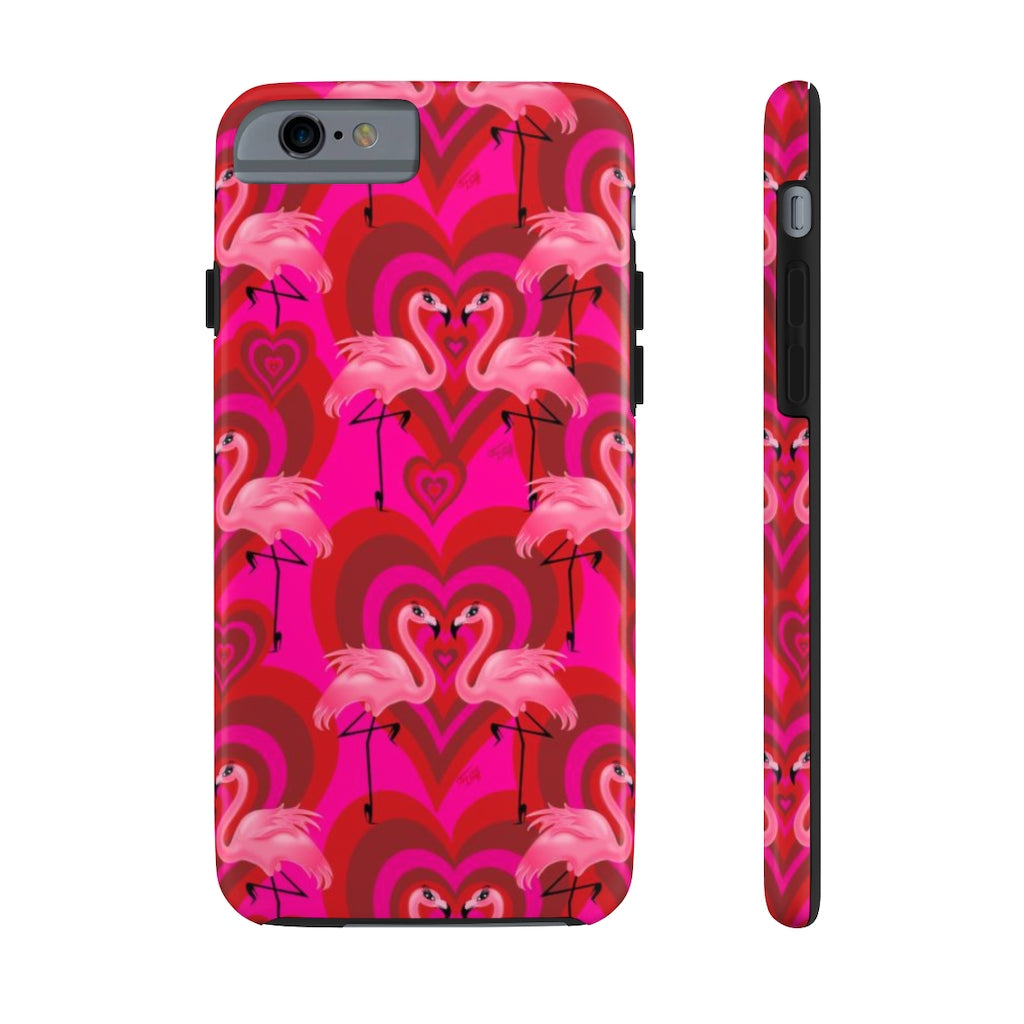 Flamingo Love Pattern • Phone Case