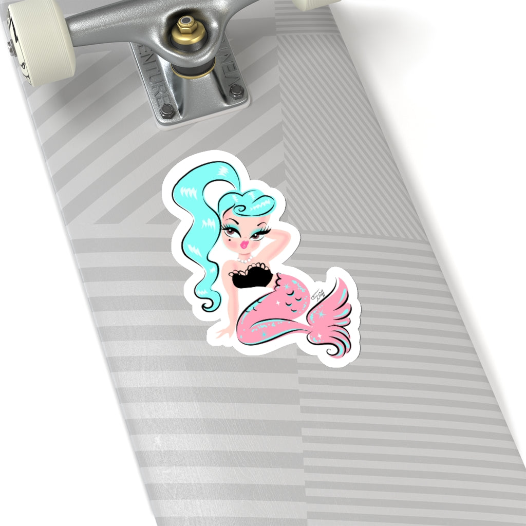 Baby Doll Mermaid with Blue Hair • Kiss-Cut Sticker