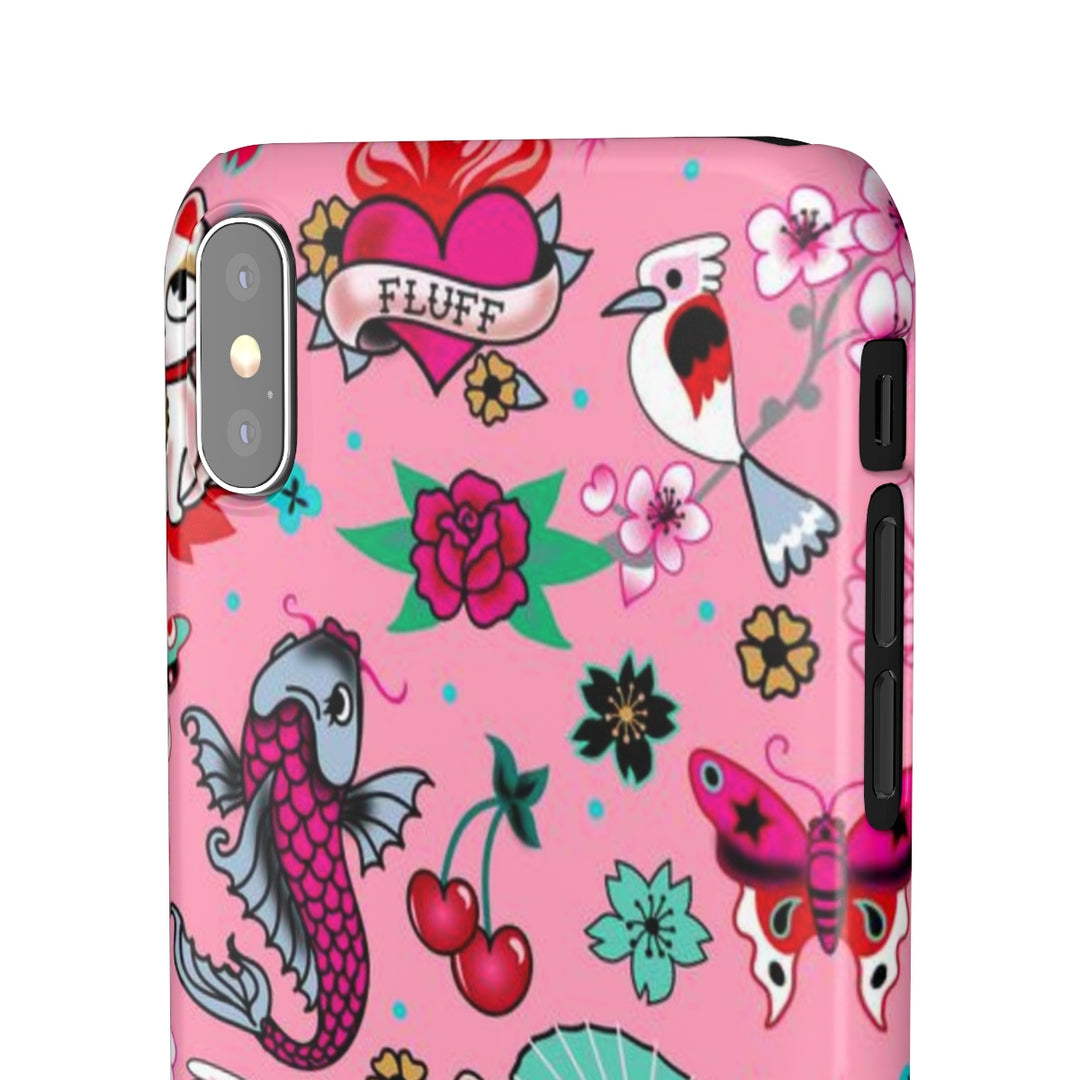 Lucky Kitty on Pink • Phone Case Samsung