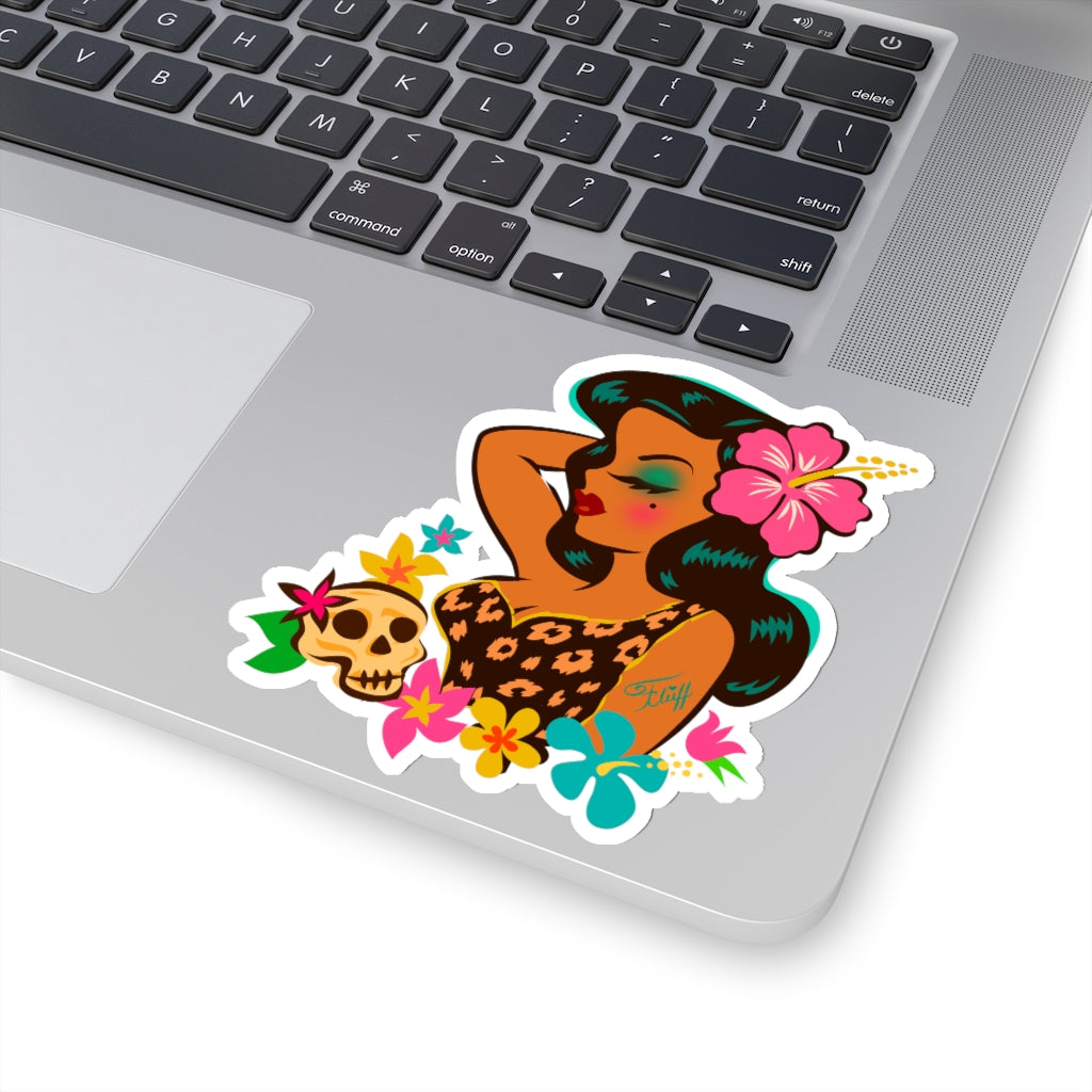 Tiki Temptress - Tropical Doll • Kiss-Cut Sticker