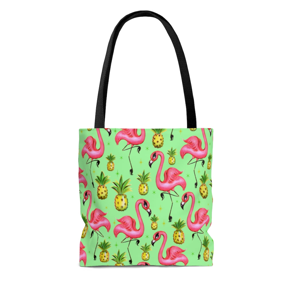 Flamingos and Pineapples • Tote Bag