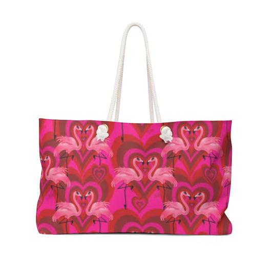 Flamingo Love Pattern • Weekender Bag