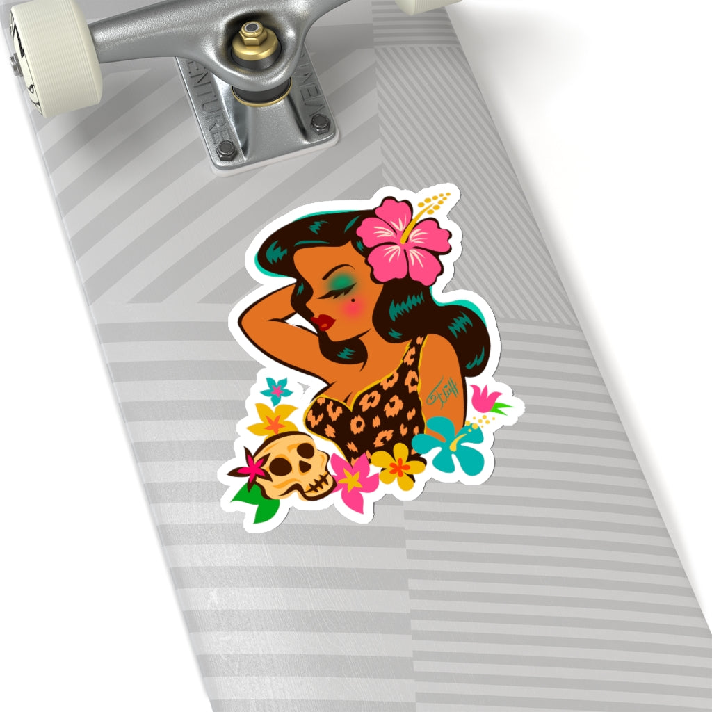 Tiki Temptress - Tropical Doll • Kiss-Cut Sticker