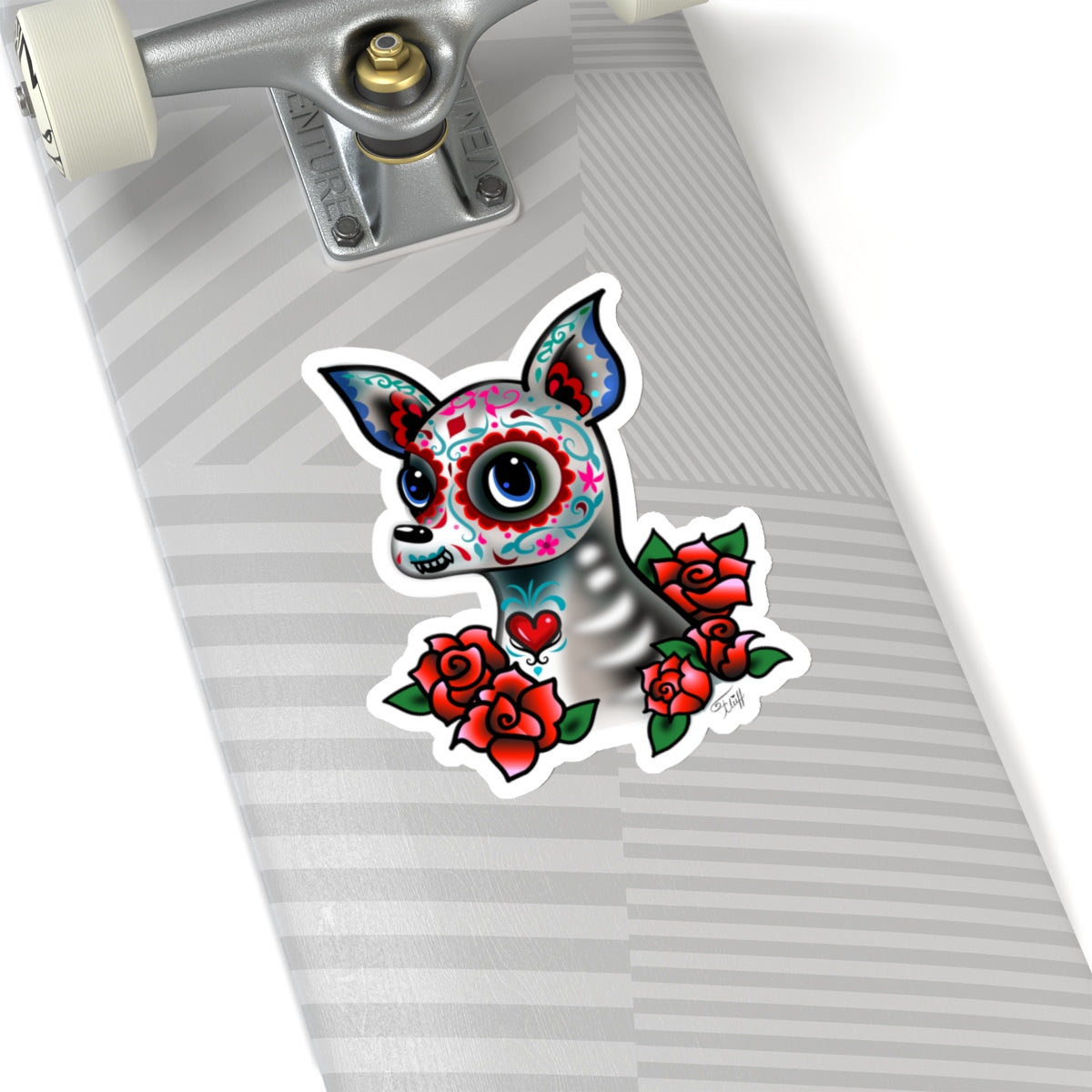 Sugar Skull Chihuahua • Kiss-Cut Sticker